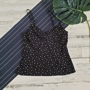 Nation LTD| Polka Dot Lightweight Tank Top Black White Size Medium